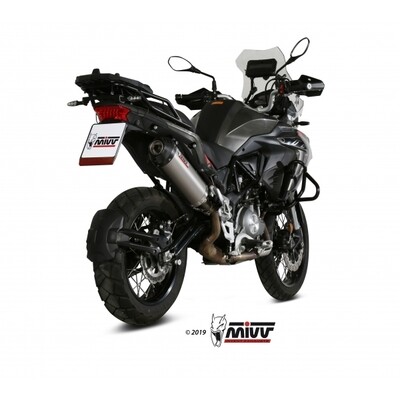 MIVV SLIP-ON OVAL TITAN WITH CARBON CAP BENELLI TRK 502 X 2018-23