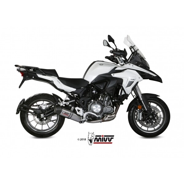 MIVV SLIP-ON OVAL TITAN WITH CARBON CAP BENELLI TRK 502 2017-23