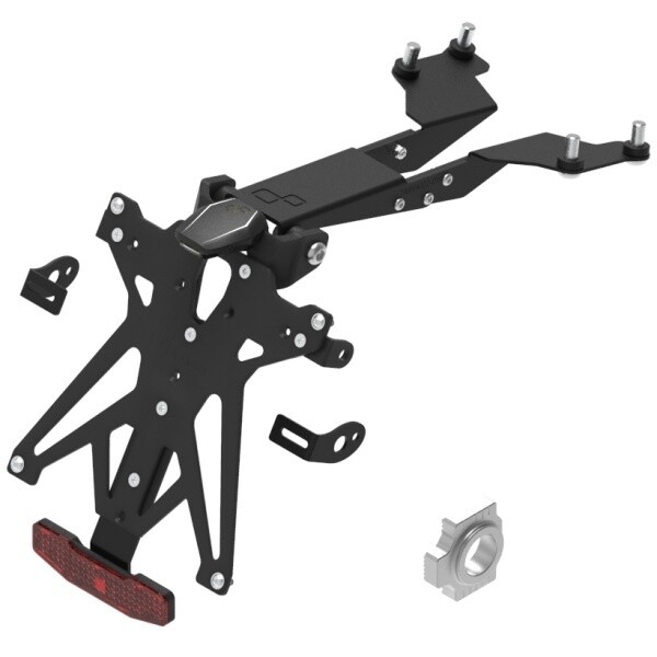 Lightech Kit Portamatriculas con Luz Matricula + Catadioptrico Homologado para Husqvarna Nuda 900