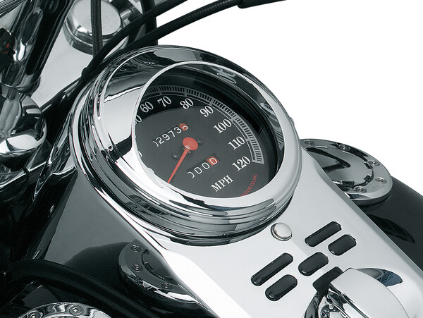 Visera de velocímetro cromada para Harley Davidson