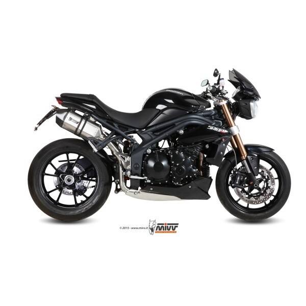 Escape MIVV 2 SLIP-ON SPEED EDGE ST. STEEL WITH CARBON CAP TRIUMPH SPEED TRIPLE 2011-15 Homologado