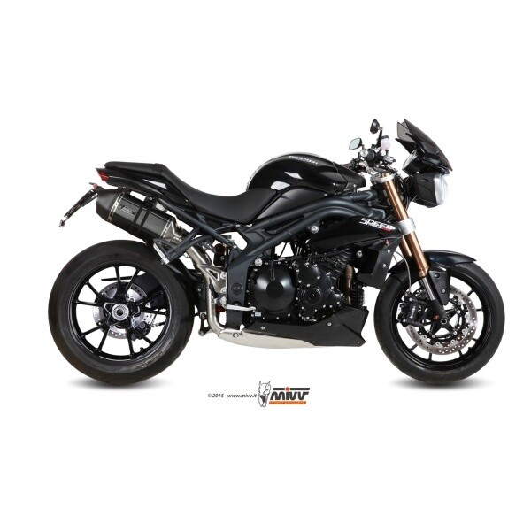 Escape MIVV 2 SLIP-ON SPEED EDGE BLACK TRIUMPH SPEED TRIPLE 2011-15 Homologado