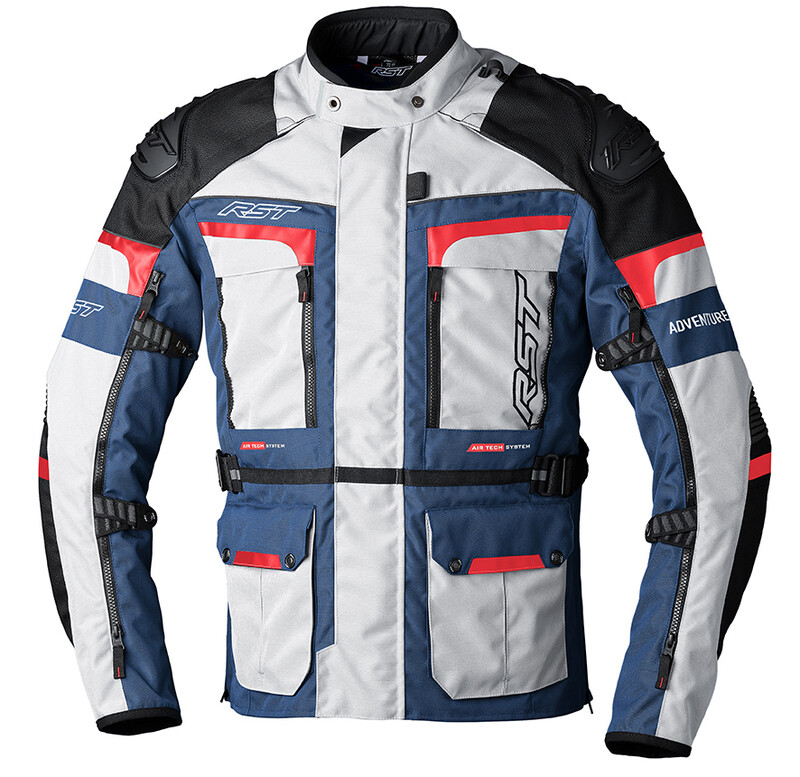 Chaqueta textil RST Pro Series Adventure-X CE hombre - Plata / Azul / Rojo