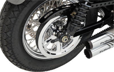 Inserto exterior cromado polea trasera para Harley Davidson 04-22 XL Inserto exterior cromado polea trasera para Harley Davidson 04-22 XL