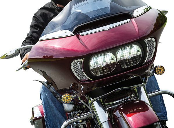 Rejillas tomas de ventilación focos delanteros para Harley Davidson Road Glide