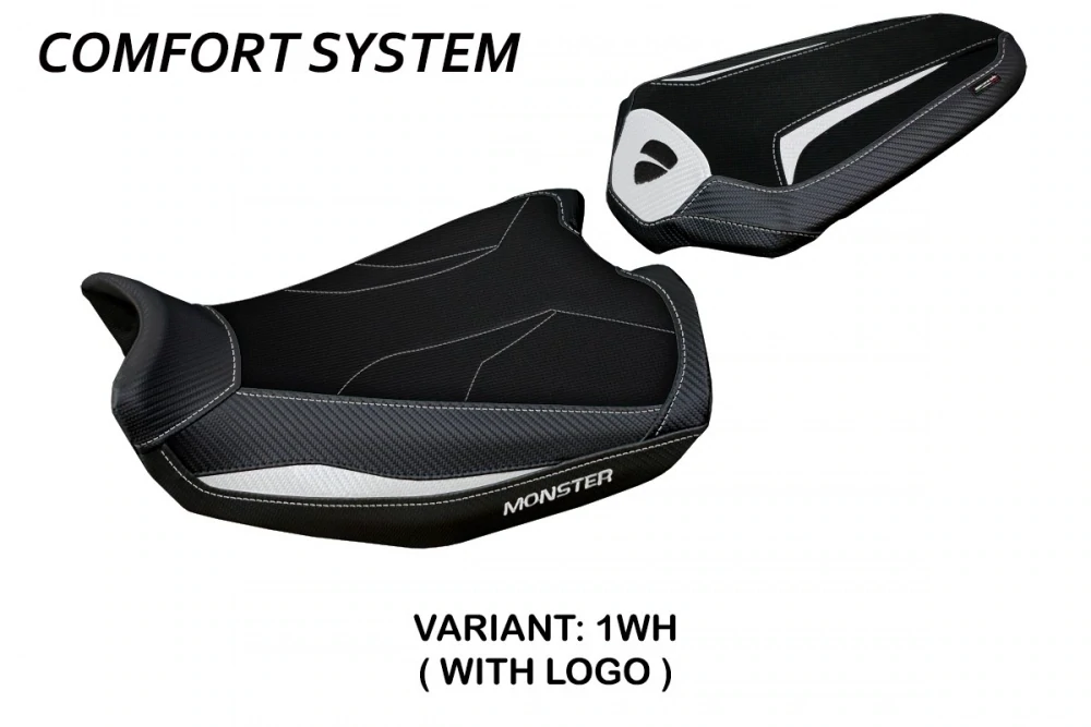Funda de asiento compatible con Ducati Monster 937 (2021) modelo Linosa comfort system
