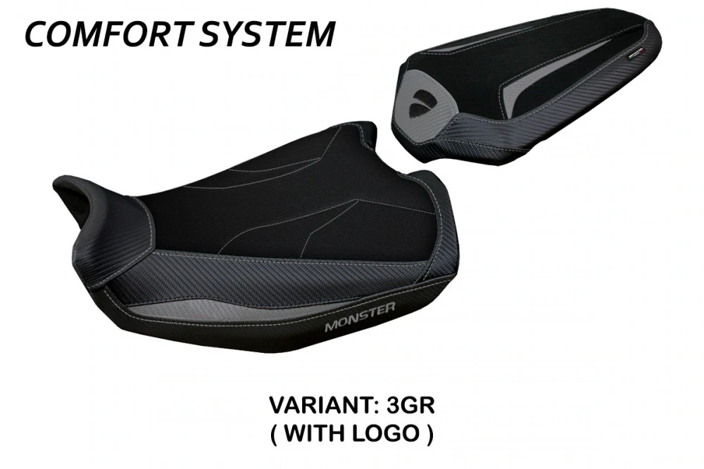 Funda de asiento compatible con Ducati Monster 937 (2021) modelo Linosa comfort system