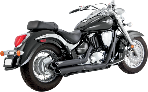 Escape Twin Slash Staggereds  Vance & Hines EXH BLK STAGM50/C50 05-09 SUZUKI C50 / M50Z / VL800