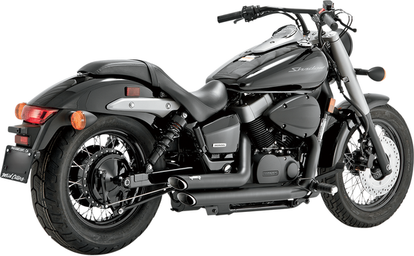 Escape Twin Slash Staggereds  Vance & Hines EXH BLK SS STAGAERO/SP/PH HONDA VT 750 C