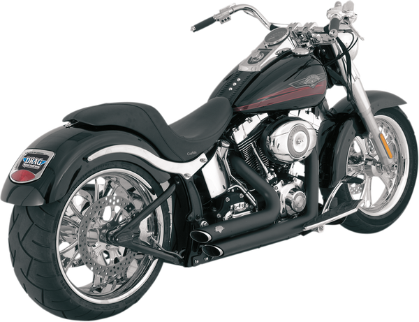 Sistema de escape Shortshots escalonado Vance & Hines EXH SS STAG BLK 86-11 ST