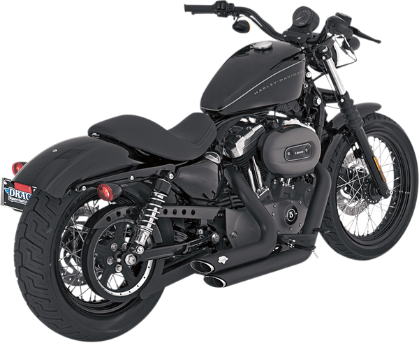 Sistema de escape Shortshots escalonado Vance & Hines EXH SS STAG BLK 04-13 XL