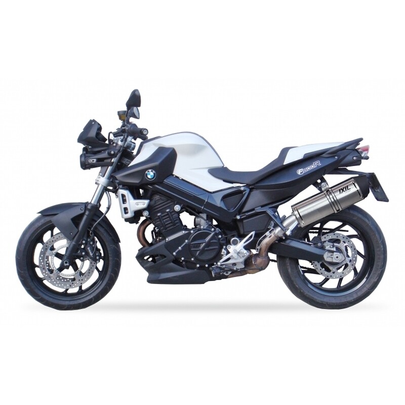 Silenciador IXIL Hexoval Xtrem acero inoxidable / aluminio negro - OB5094VSE para Bmw F650 / F800 homologado