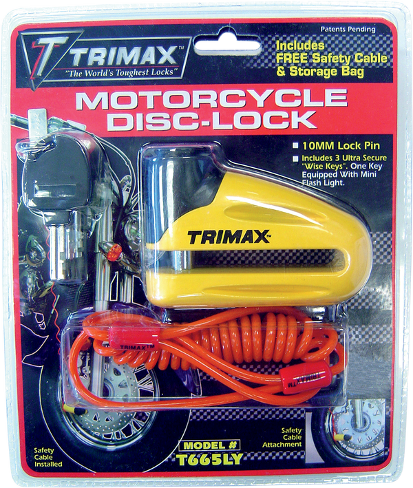 Candado de rotor/disco TRIMAX
LOCK DISC AMARILLO 10MM
