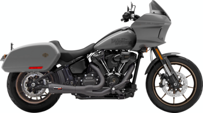 Sistema de escape 2-en-1 Ripper corto BASSANI XHAUST Exhaust 2:1 Road Rage 2 Ripper Short 49C SS M8 Softail Black