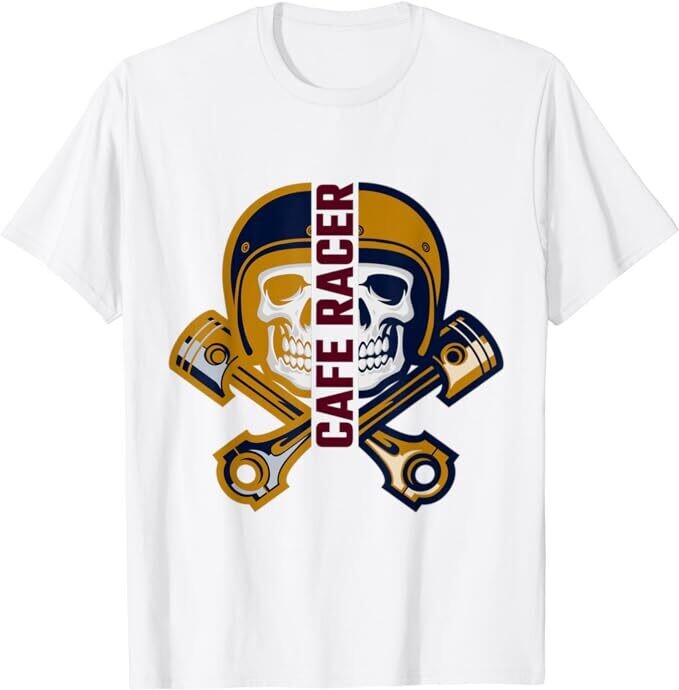 Café Racer Skull Camiseta