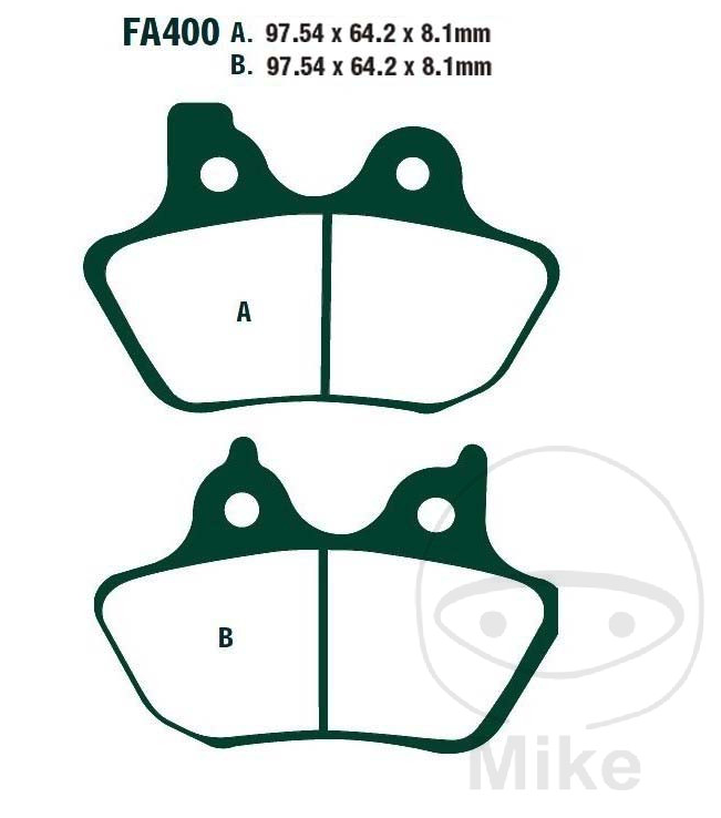 Pastillas de freno EBC estándar  FA400 Harley Davidson