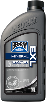 Aceite motor 4T mineral EXL BEL-RAY
OIL EXL MINERAL 4T 10W-40 1L
