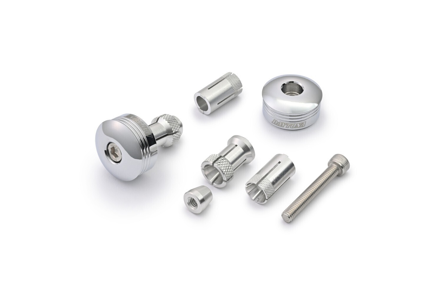 Daytona TERMINALES DE MANILLAR "RING" CNC CROMADOS 14-19MM