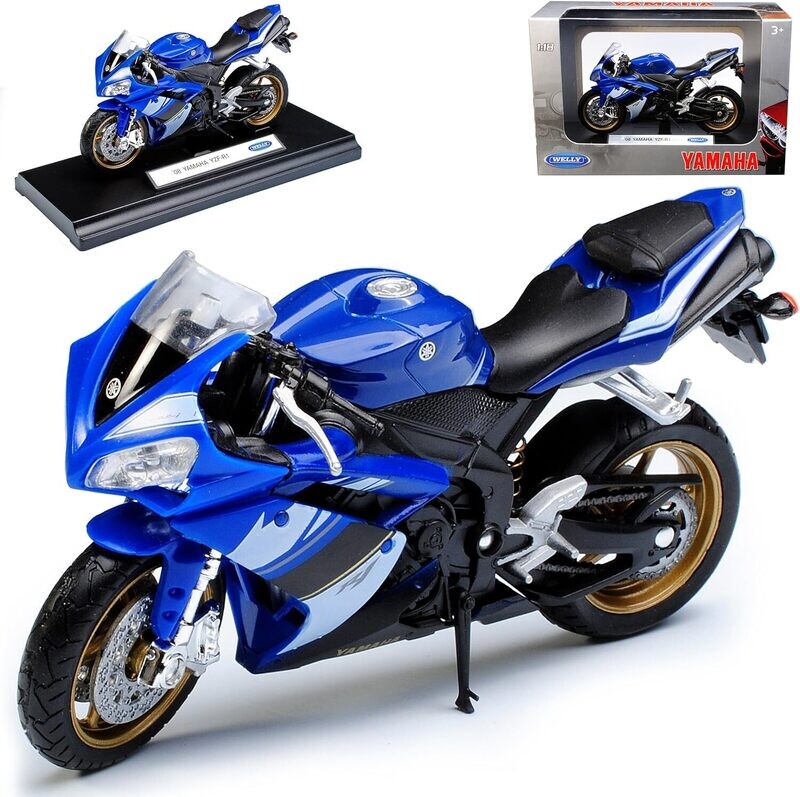 Yamaha Yzf-r1 Yzf R 1 R1 Azul 2008 1/18 Yamaha Yzf-r1 Yzf R 1 R1 Azul 2008 1/18