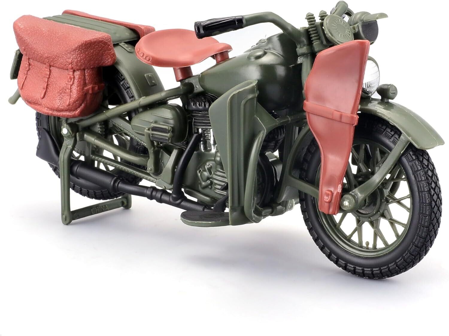 Maisto - 1/18 Moto Harley Davidson - 1942 WLA Flathead - Verde Militar