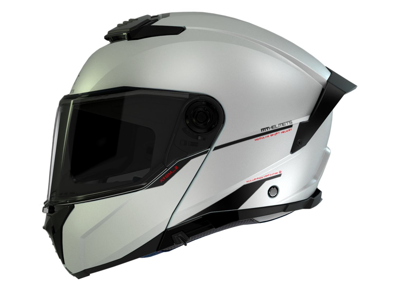 MT Helmets ATOM 2 SV SOLID A0 BLANCO BRILLO