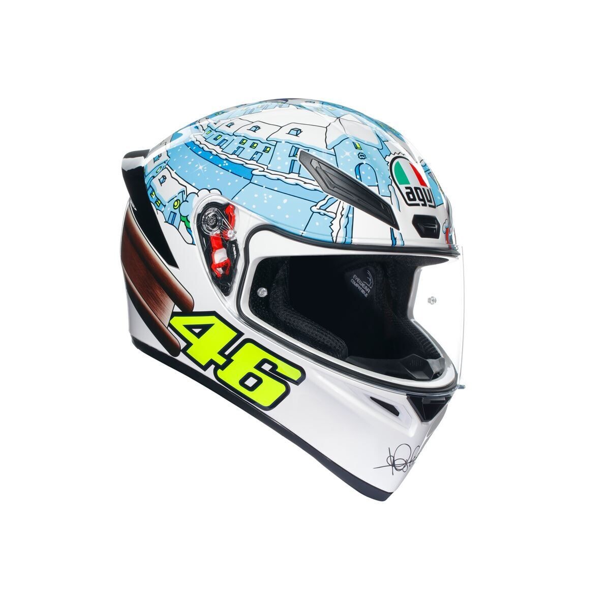 CASCO AGV K1S ROSSI WINTER TEST 2017