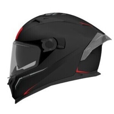 MT HELMETS BRAKER SV SOLID A1 NEGRO BRILLO