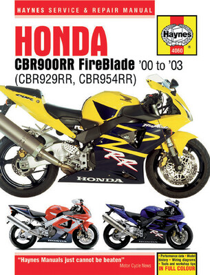 Manual de reparación motocicleta Honda CBR929/954
