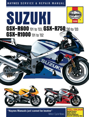 Manual de reparación motocicleta Suzuki GSX 2000/2003