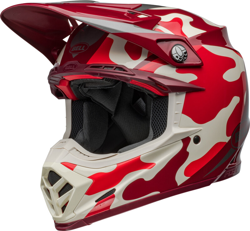 Casco BELL Moto-9S Flex - Ferrandis Méchant Gloss Red/Silver