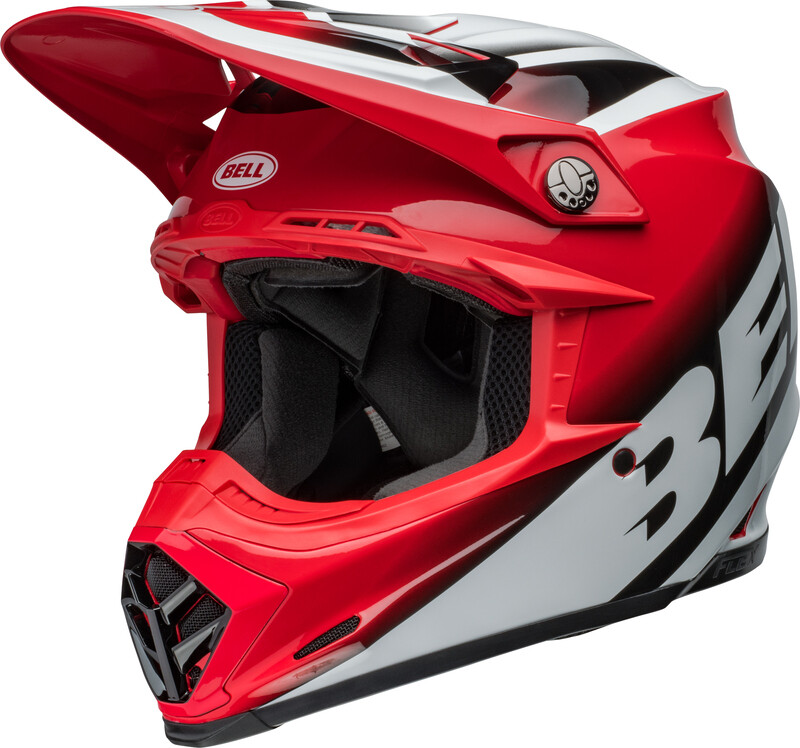 Casco BELL Moto-9S Flex - Rail Gloss Red/White