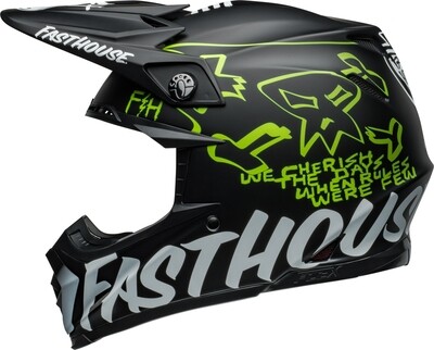 Casco BELL Moto-9S Flex - Fasthouse MC Core Matte Black/Yellow