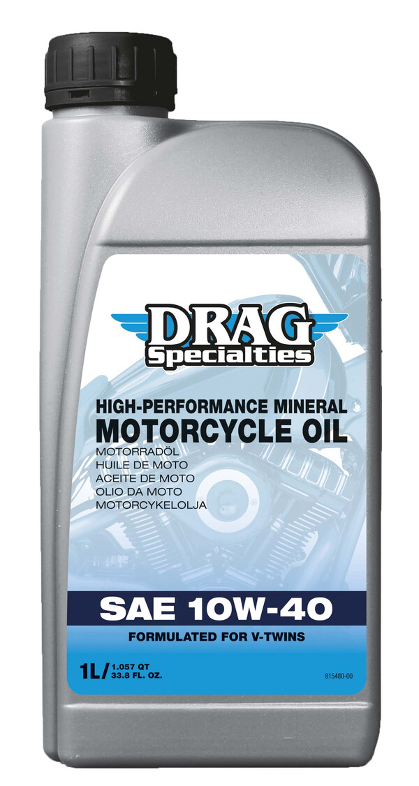 Aceite mineral 10W-40 DRAG SPECIALTIES
OIL E-DRAG 10W40 MIN 1L