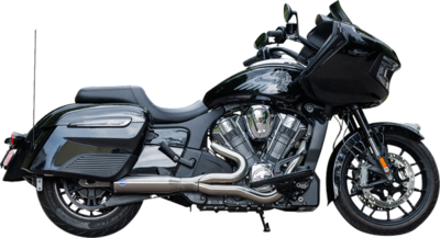Sistema de escape calificador 2 en 1 S&S CYCLE Exhaust Qualifier 2:1 Race Only Brushed Stainless para Indian Challenger