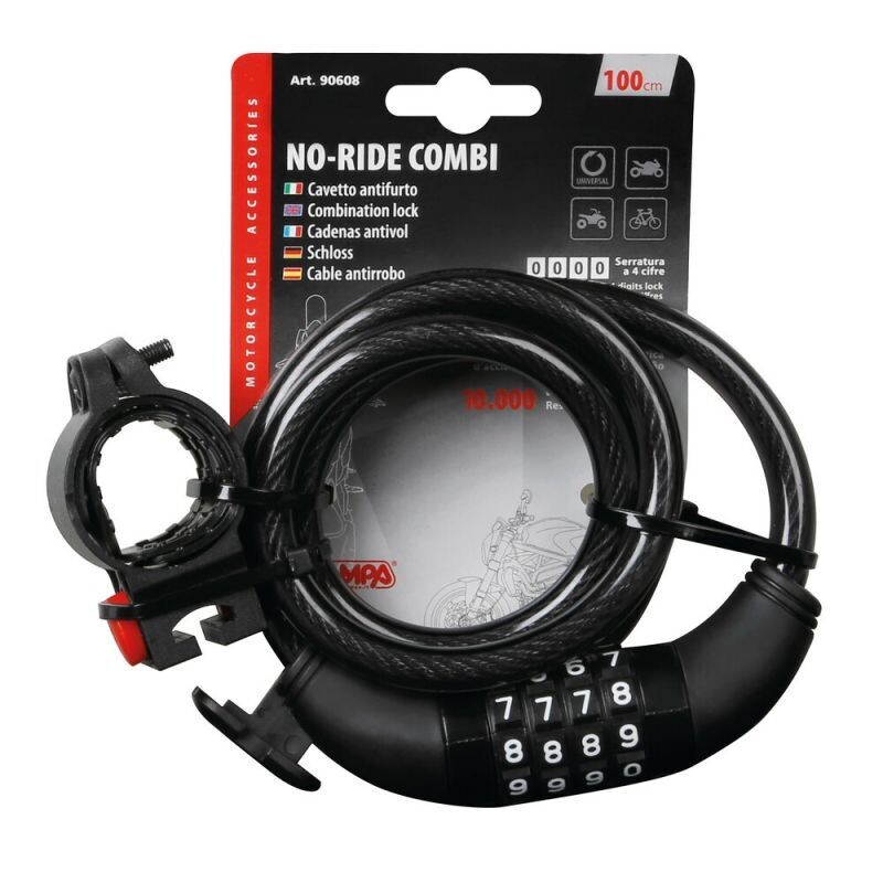 CABLE SEGURIDAD PARA CASCOS CON COMBINACION CABLE SEGURIDAD PARA CASCOS CON COMBINACION