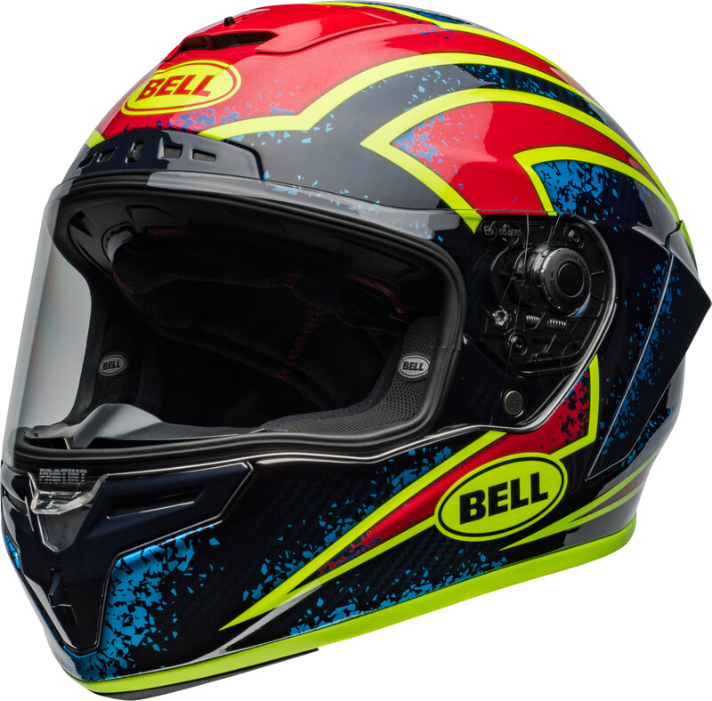 Casco BELL Race Star DLX Flex - Xenon Gloss Blue/Retina