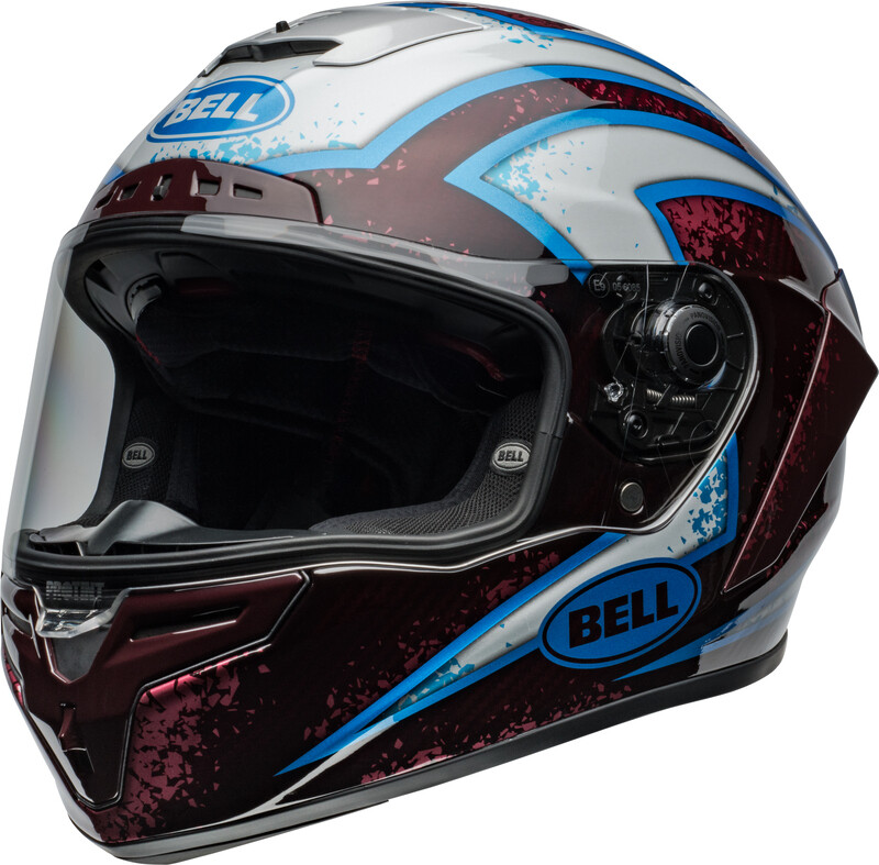 Casco BELL Race Star DLX Flex - Xenon Gloss Red/Silver