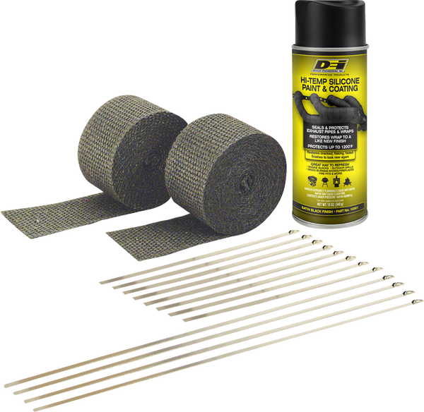 Kit de envoltura de escape DEI WRAP KIT EXHAUST BLACK/BLACK