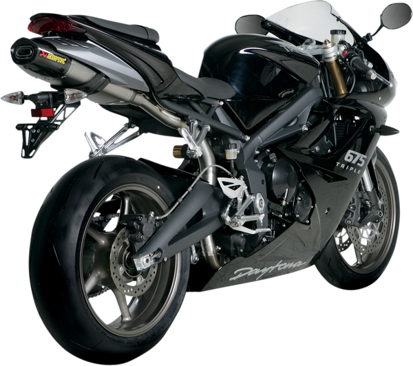 Silenciador Slip-On Line AKRAPOVIC
MUFFLER TRIUMPH DAYTONA 675 Homologado
