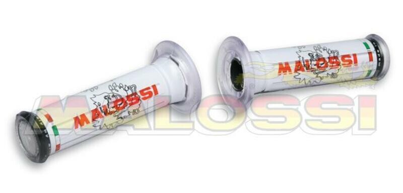 Par puños blancos con logo MALOSSI Tribal (Ø30) cerrado 6914575.W0