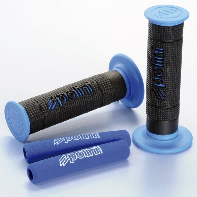 Puños para Scooter Polini 2 colores Big Evolution negro/azul (3410027)