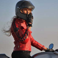 Cool Garage Chaqueta Piel Mujer Race Red 463