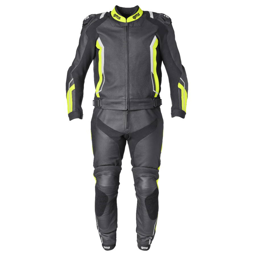 Mono Gms GR-1 2PC LEATHER SUIT BLACK/YELLOW/WHITE Mono Gms GR-1 2PC LEATHER SUIT BLACK/YELLOW/WHITE