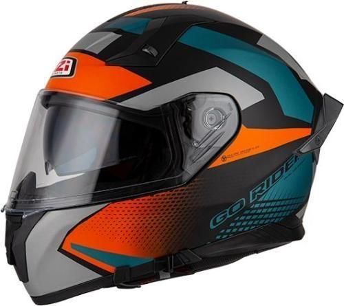 GO RIDER STREAM DUO QUADRI BLACK&ORANGE&GREEN MATT