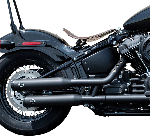Silenciadores Slip-On Grand National Race S&S CYCLE MUFFLER BLK GN RACE M8ST para Harley Softail