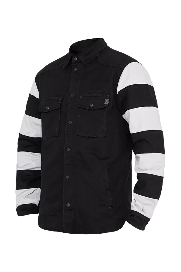 JOHN DOE MOTOSHIRT PRISON BK/WH