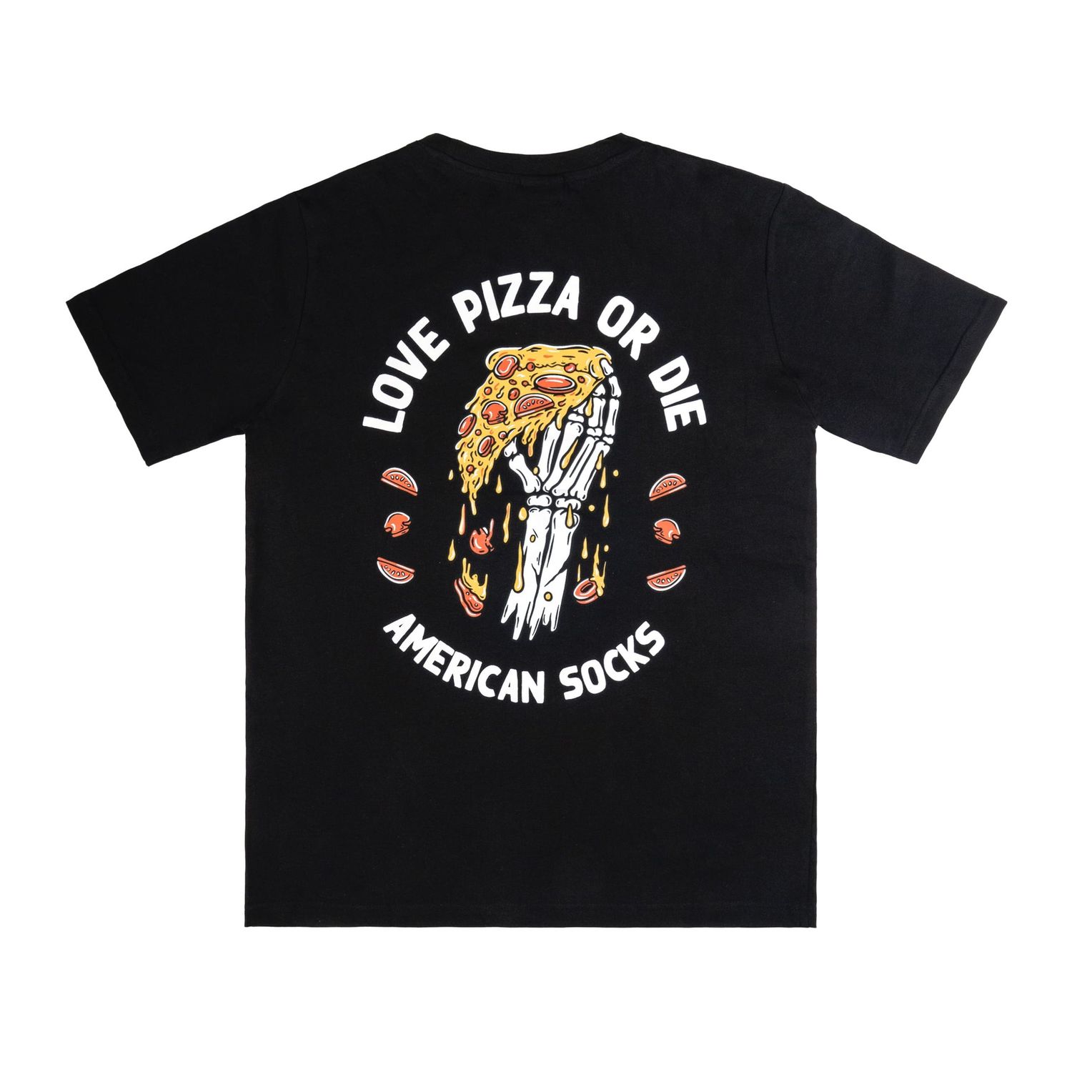 Camiseta American Socks Love Pizza or Die