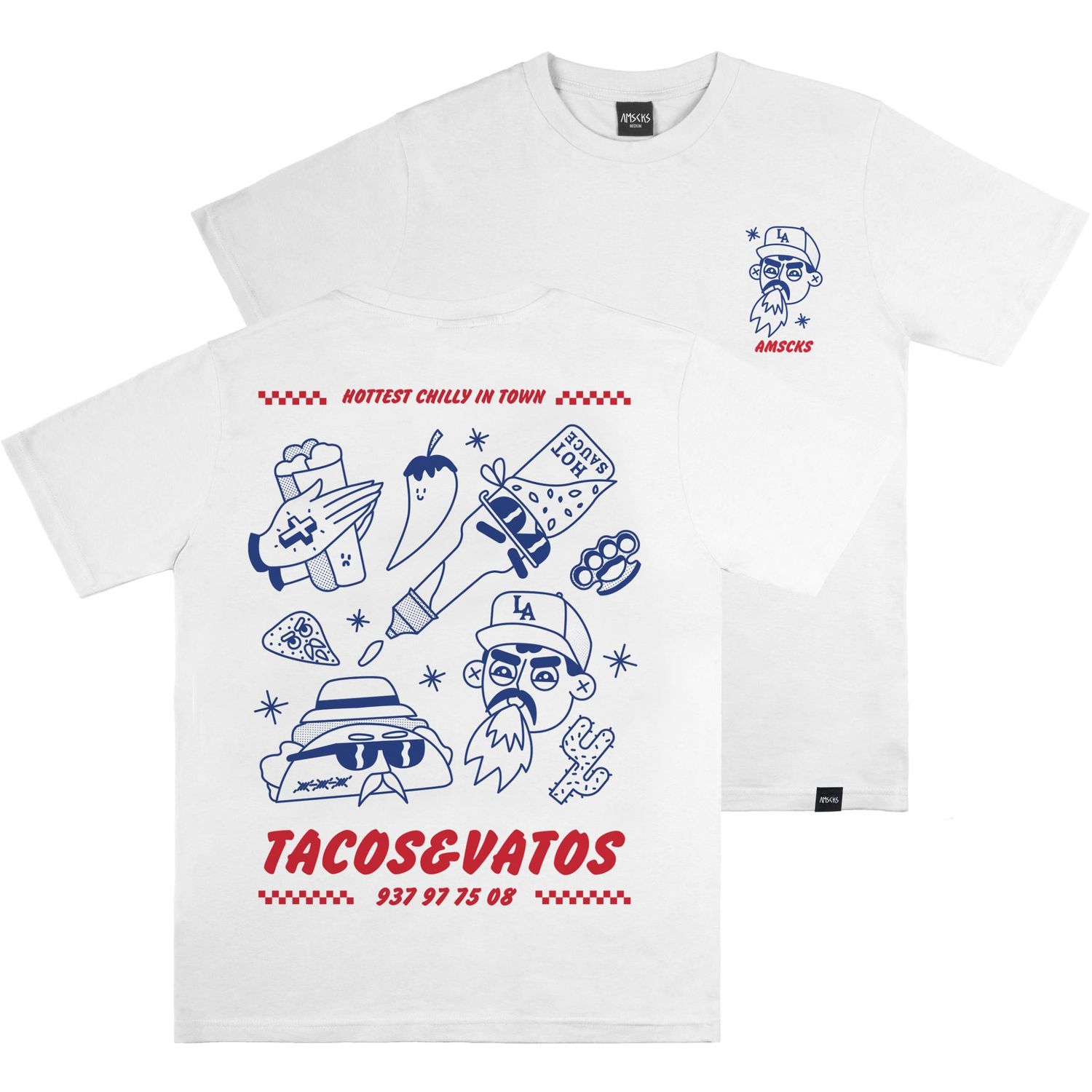 Camiseta American Socks Tacos & Vatos