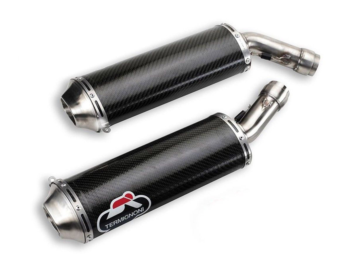 017CR - SILENCIADORES RACING DE CARBONO TERMIGNONI DUCATI 848-1098-1198