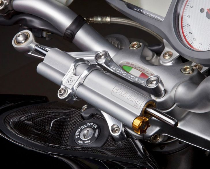 Amortiguador de dirección Ohlins completo + kit de montaje Motocorse para MV Agusta